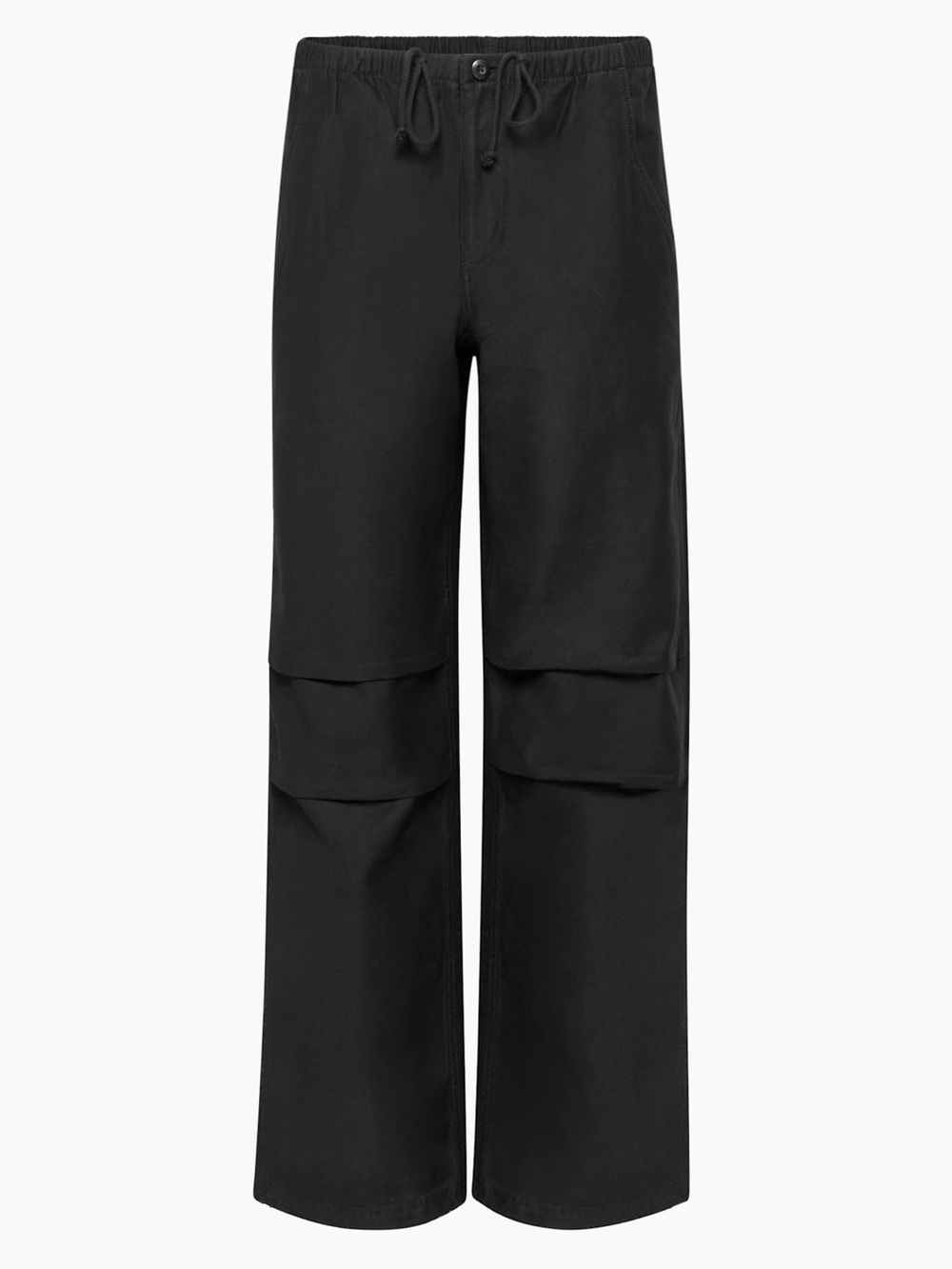 Aritzia TNA Cache Cargo Pant - Black Cotton Relaxed Mid-rise Parachute Pants - Picture 8 of 11